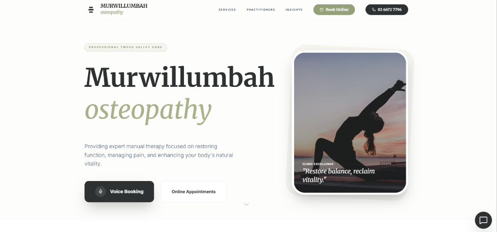 Murwillumbah Osteopathy website